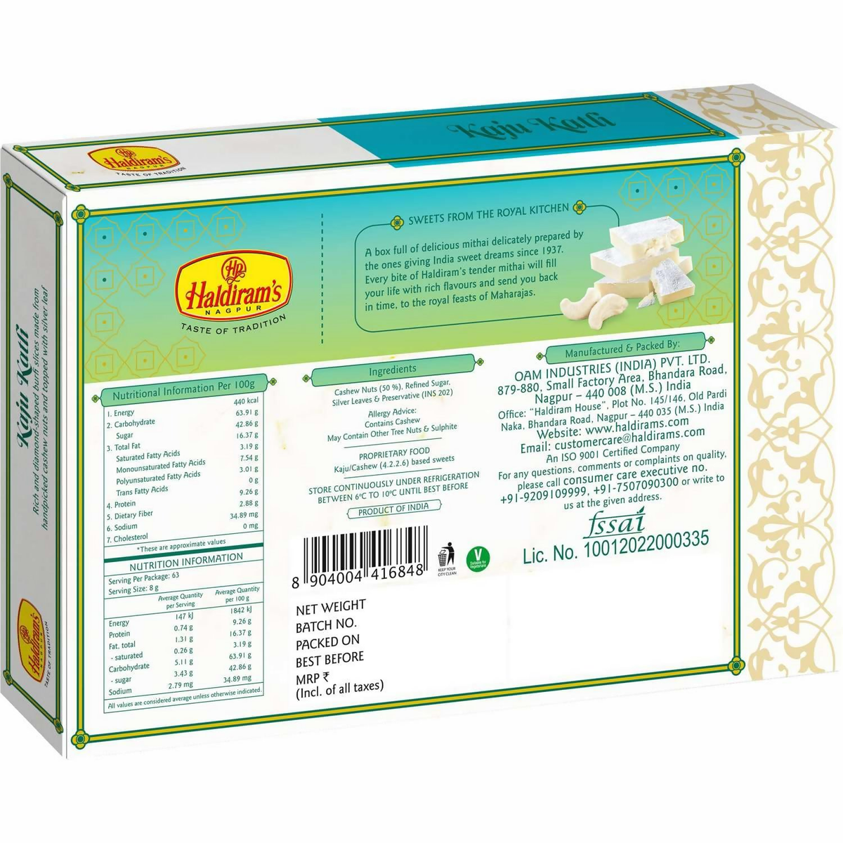 Haldiram's Nagpur Kaju Katli, Badam Katli, Mini Kaju Katli