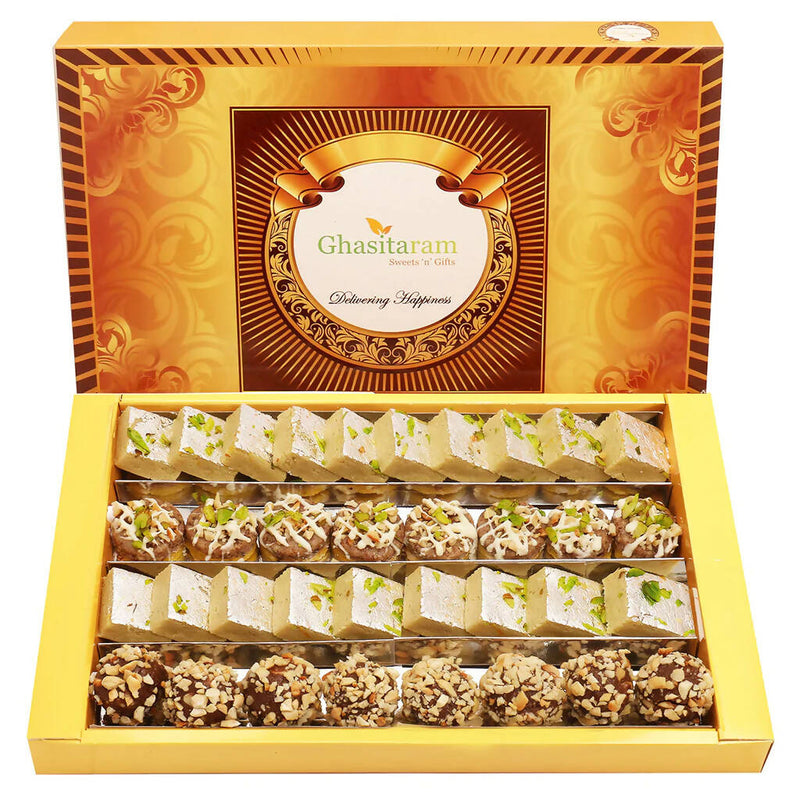 Ghasitaram Assorted Box Of Barfis, Dryfruit Sweets
