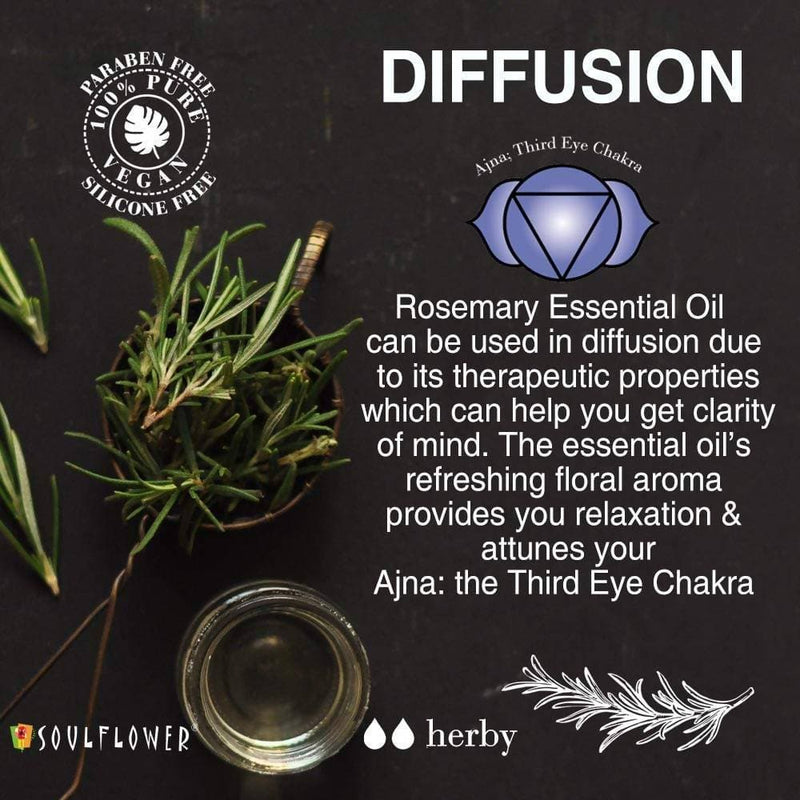 Soulflower Rosemary Oil for Healthy Hair and Shiny Skin