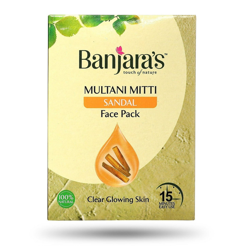 Banjara's Multani Mitti + Sandal Face Pack Powder