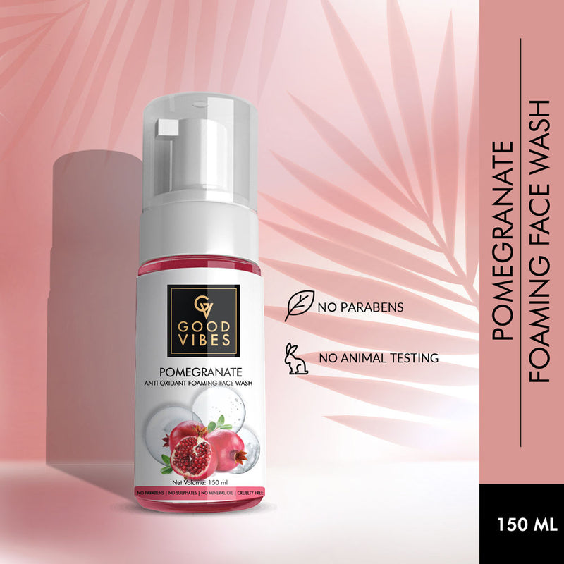 Good Vibes Anti Oxidant Foaming Face Wash - Pomegranate