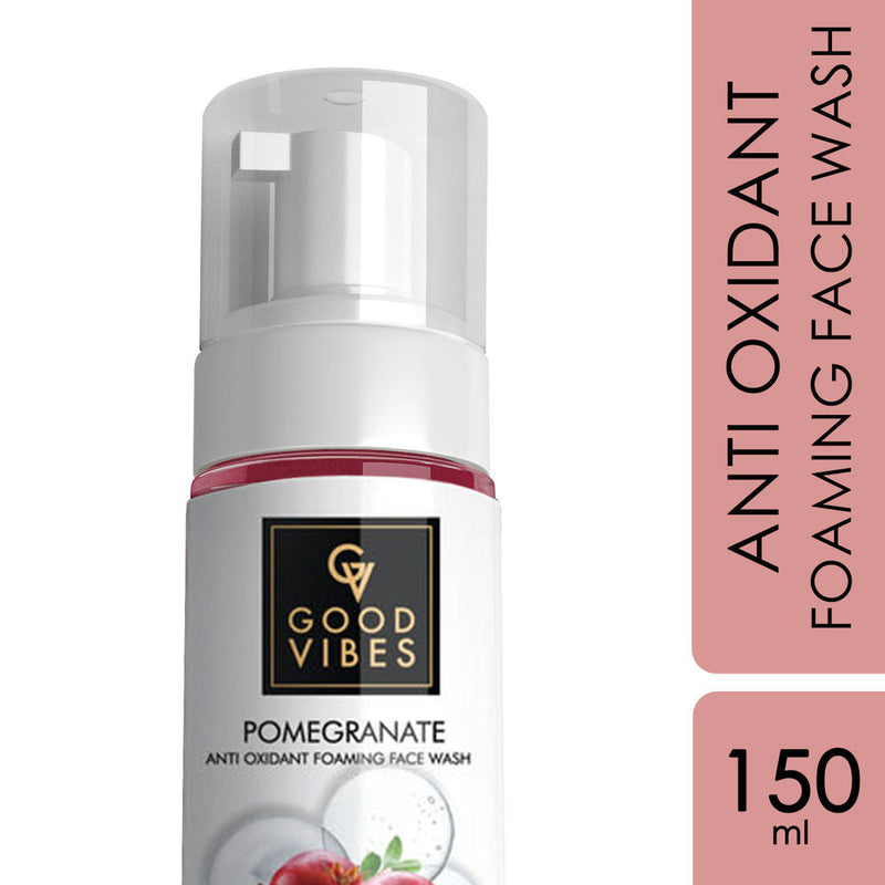 Good Vibes Anti Oxidant Foaming Face Wash - Pomegranate