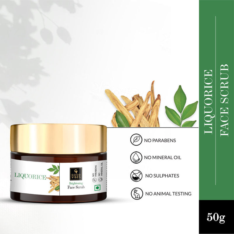 Good Vibes Liquorice Brightening Face Scrub