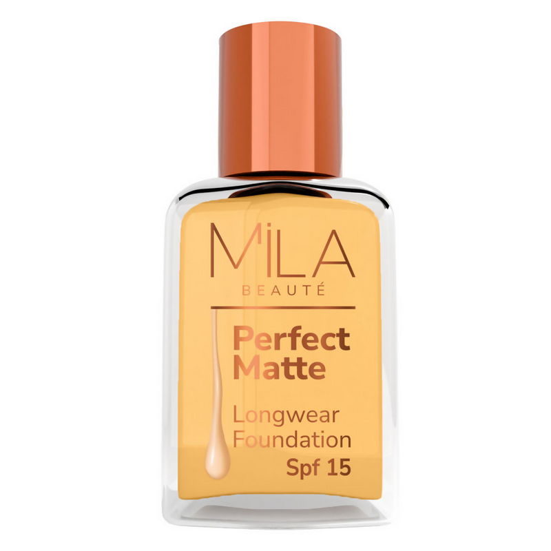 Mila Beaute Perfect Matte Longwear Foundation with SPF 15 & Oil Control Formula - Natural