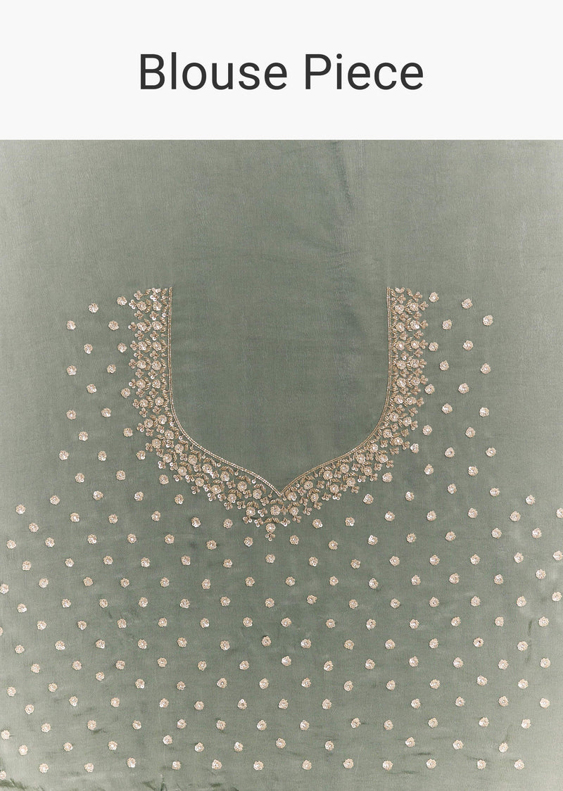 Green Satin Bridesmaid Lehenga With Heavy Embroidery