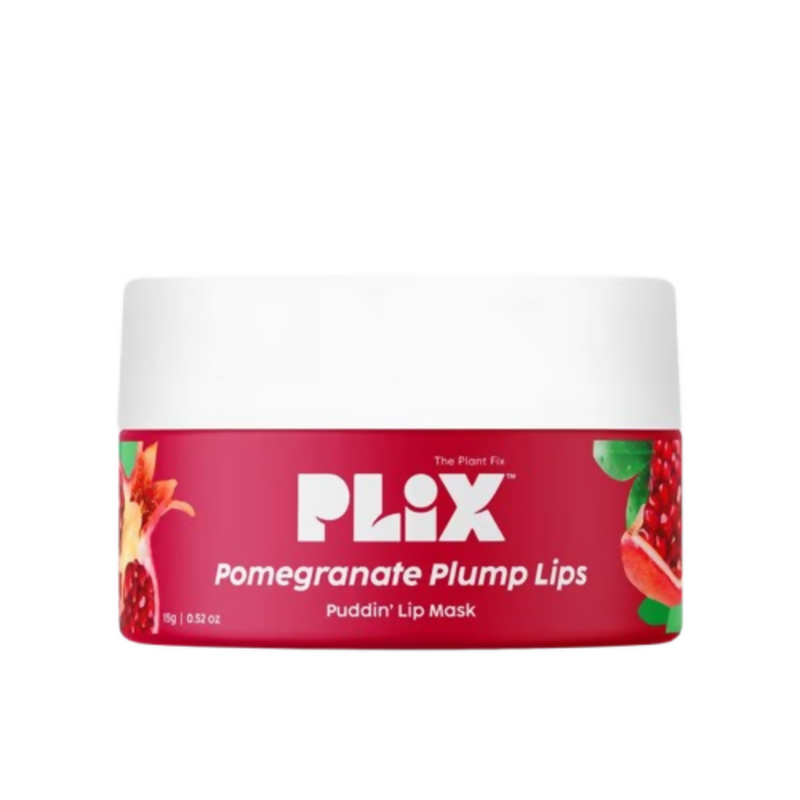 PLIX The Plant Fix Pomegranate Plump Lips Puddin’ Mask for Dry Lips With Chiuri Butter + Vit C