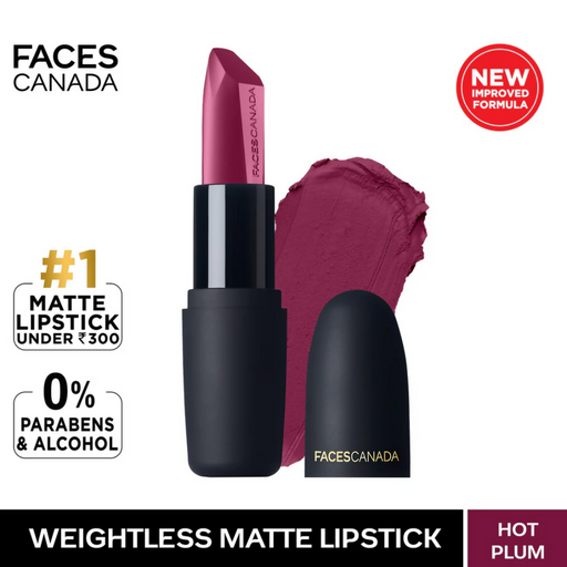 Faces Canada Weightless Matte Finish Lipstick - Hot Plum 24