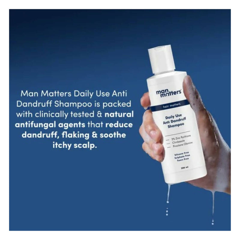 Man Matters Anti Dandruff Daily Use Shampoo, Reduces Dandruff, Flaking & Soothes Scalp Irritatio