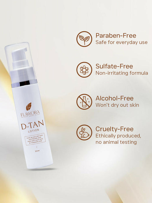Flawora Anti-Grey Hair Serum, Anti Acne Serum and D-Tan Lotion Combo