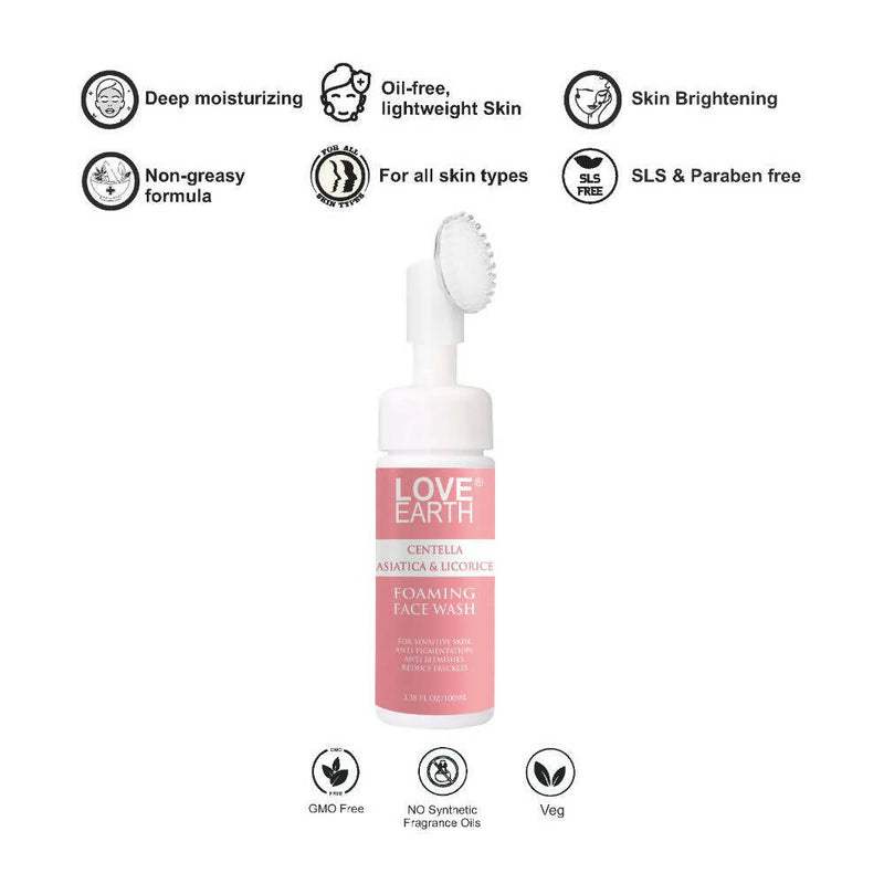 Love Earth Centella Asiatica & Licorice Foaming Face Wash