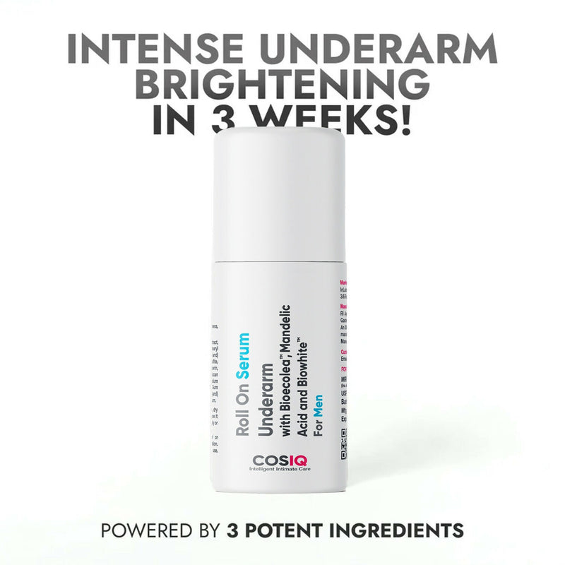 Cos-IQ Brightening Underarm Roll On Serum For Men, With Bioecolea, Mandelic Acid and Bio White
