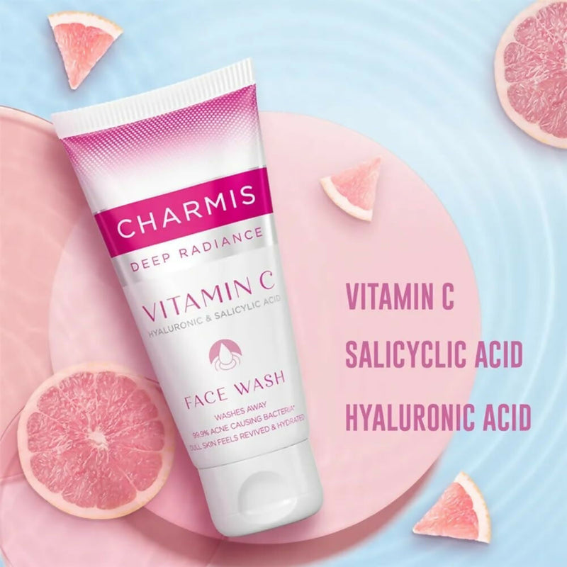 Charmis Deep Radiance Vitamin C Face Wash with Hyaluronic Acid & Salicylic Acid