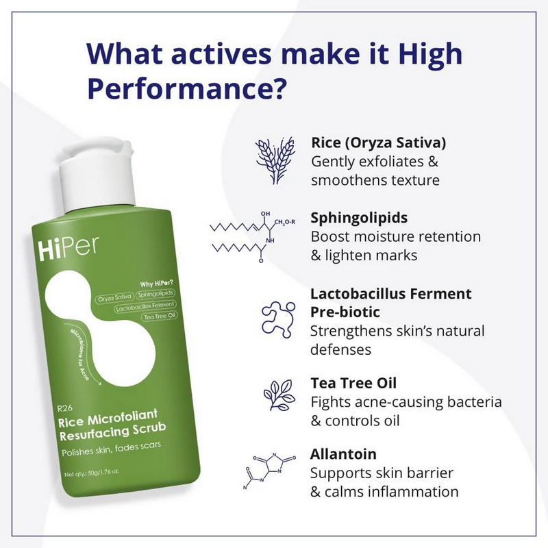 HiPer Skin Rice Microfoliant Resurfacing Face Scrub