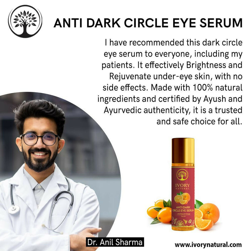 Ivory Natural Dark Circle Eye Serum For Dark Eye Circles, Under-Eye Patches, Swollen Eyes