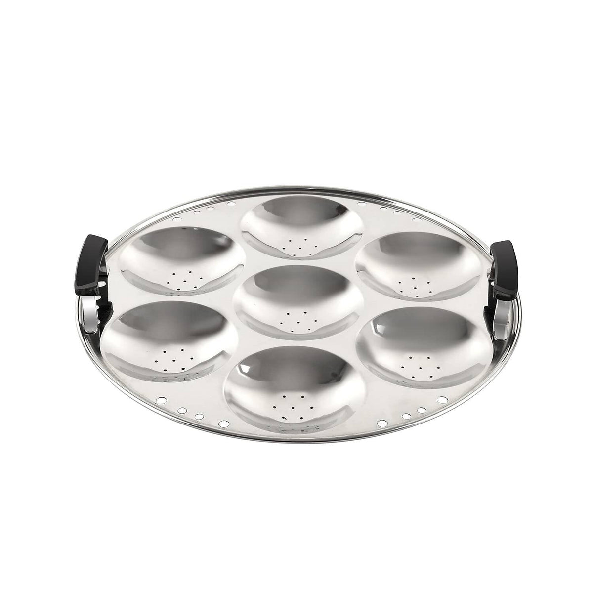 Cello Stainless Steel Induction Base Idli Cooker (Idly Maker) And Multi Kadhai With 6 Plates