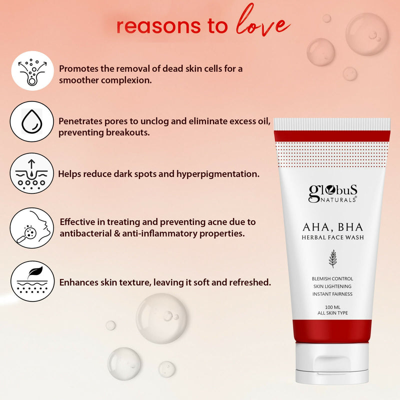 Globus Naturals AHA BHA Herbal Face Wash