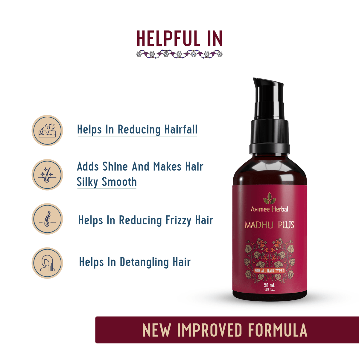 Avimee Herbal Anti Hair Fall Kit - Controls Hair Fall and Nourishes Hair Root, With Rosemary, Amla, Methi & Bhringraj