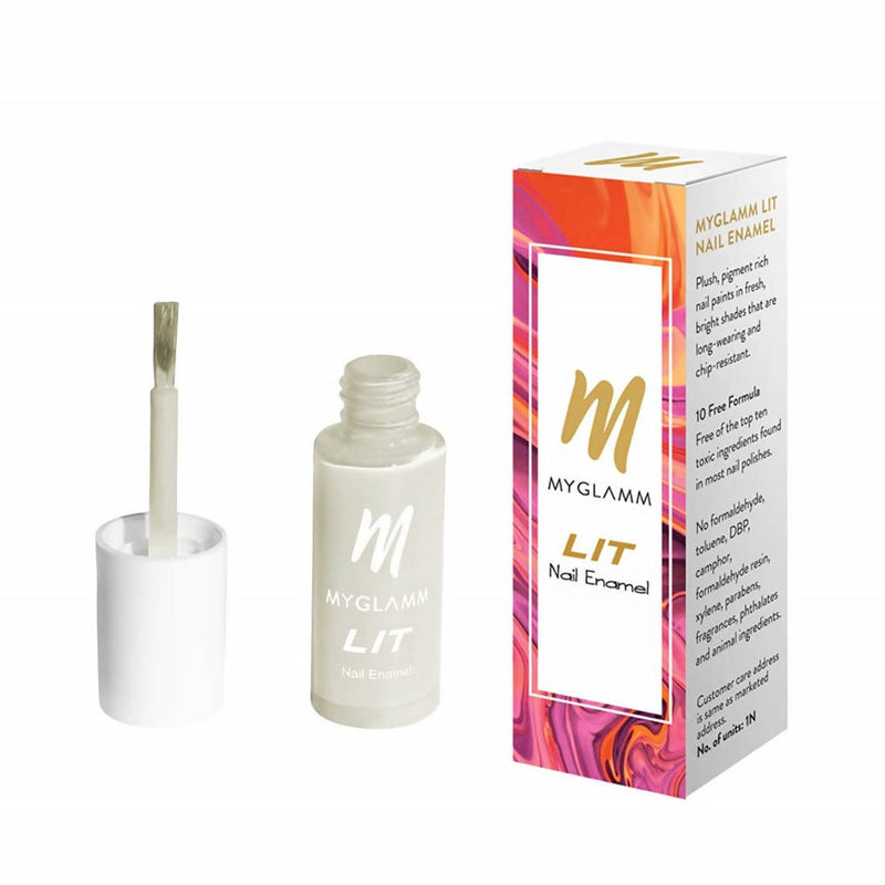 MYGLAMM LIT Nail Paint - Groundwork - Luxurious Transparent Base Coat (7 Ml)