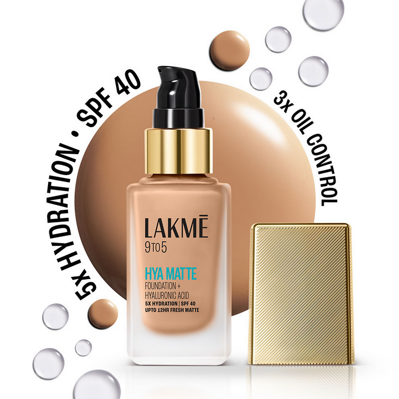Lakme 9to5 Hya Matte Foundation + Hyaluronic Acid - Neutral Medium