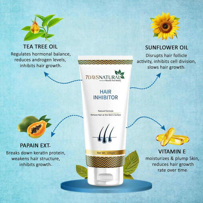 7 Days Organic Hair Inhibitor Permanent Hair Removal Cream