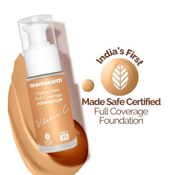 Mamaearth Hydra-Glow Full Coverage Foundation With Vitamin C & Turmeric - Sun Glow