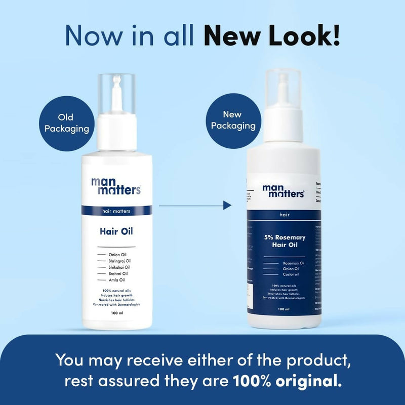 Man Matters Hair Oil With Rosemary, Onion, Bhringraj, Shikkai, Brahmi & Amla Oils