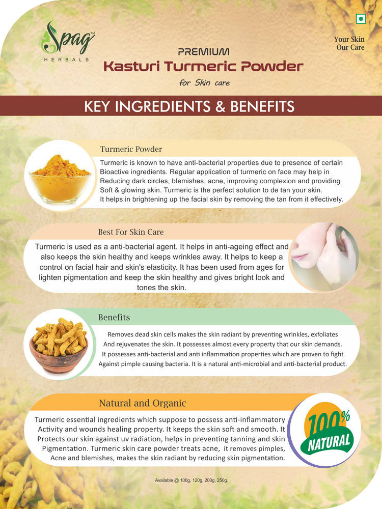 Spag Herbals Premium Kasturi Turmeric Powder