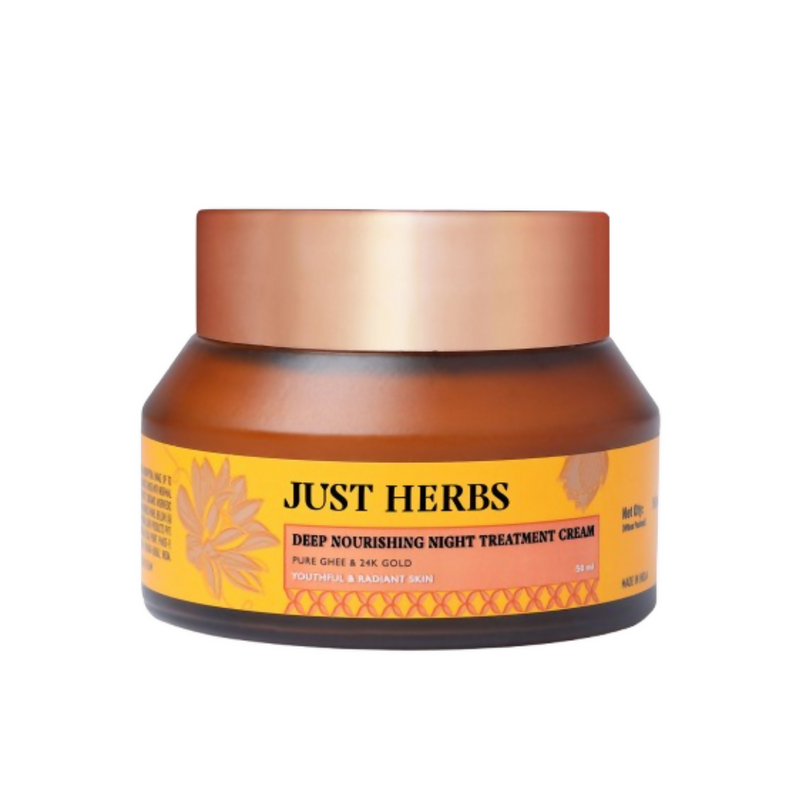 Just Herbs Pure Ghee & 24K Gold Deep Nourishing Night Treatment Cream