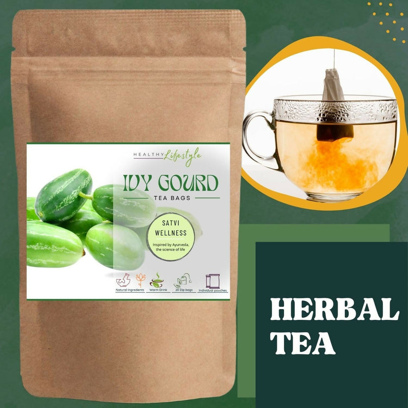 Satvi Wellness Ivy Gourd Tea Bags | Kovakka Tea