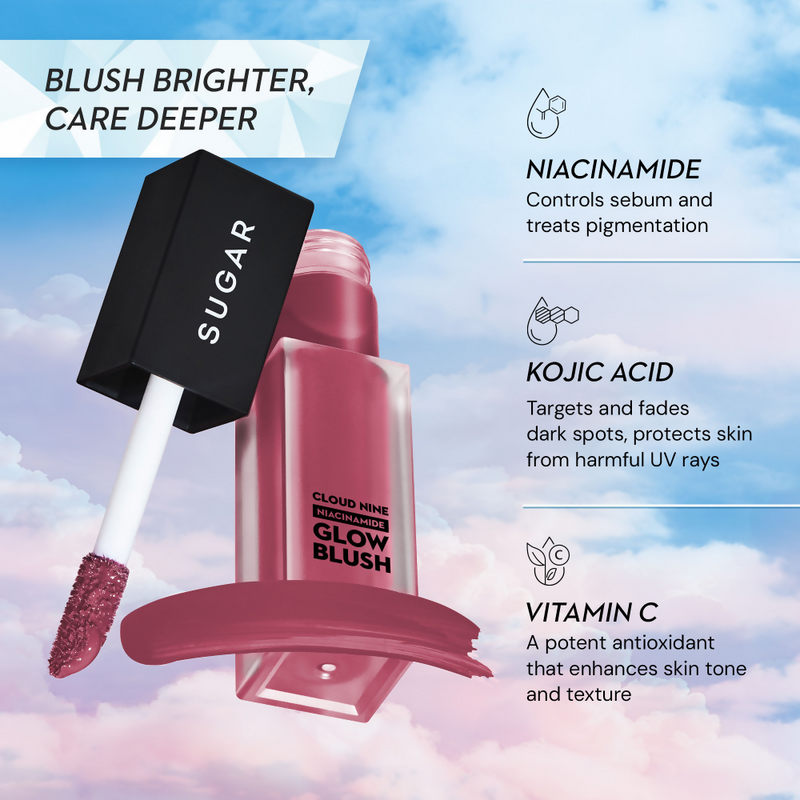SUGAR Cloud Nine Niacinamide Glow Blush - 02 Peachy Parade