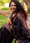 GoSriKi Women's Jute Silk Saree With Blouse Piece