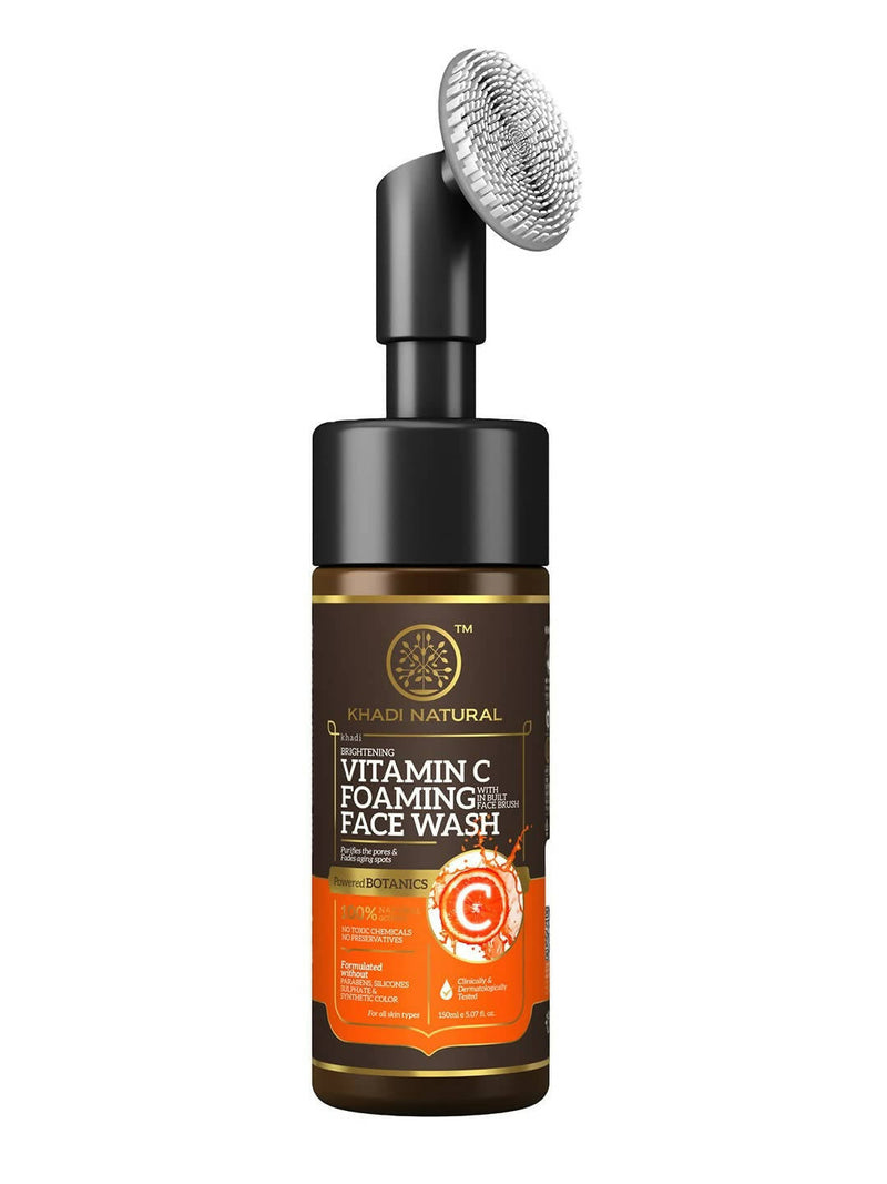 Khadi Natural Vitamin C Foaming Face Wash with In- Built Face Brush