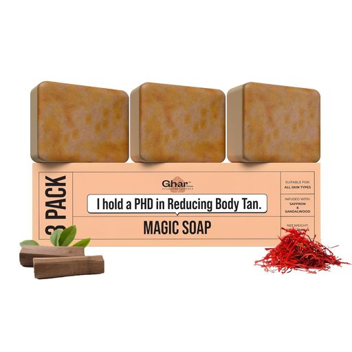 Ghar Soaps Sandalwood & Saffron Magic Soaps For Bath