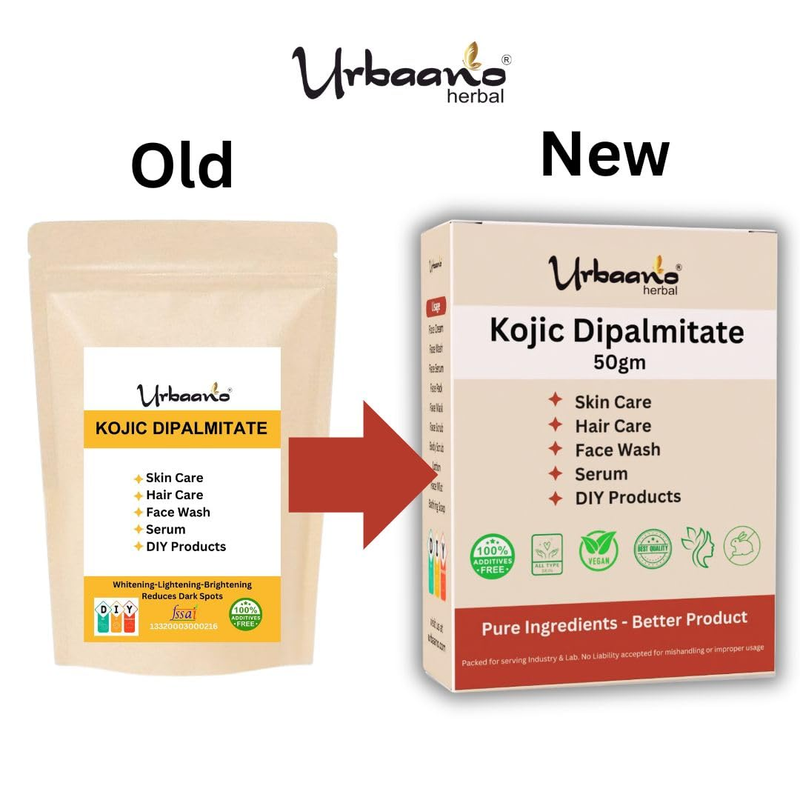 Urbaano Herbal Pure Kojic Acid Dipalmitate Powder for Skin Serum, Cream