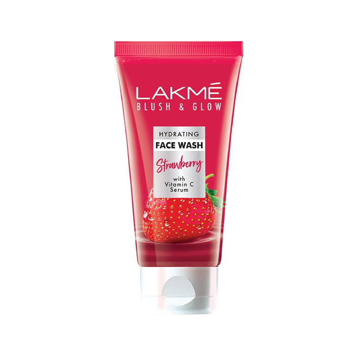 Lakme Blush & Glow Strawberry Freshness Gel Face Wash With Vitamin C Serum