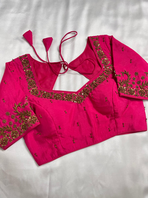 Gulabi Rang Handwork Blouse
