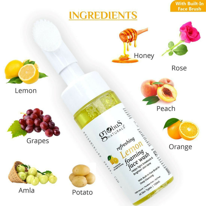 Globus Naturals Brush Lemon Face wash