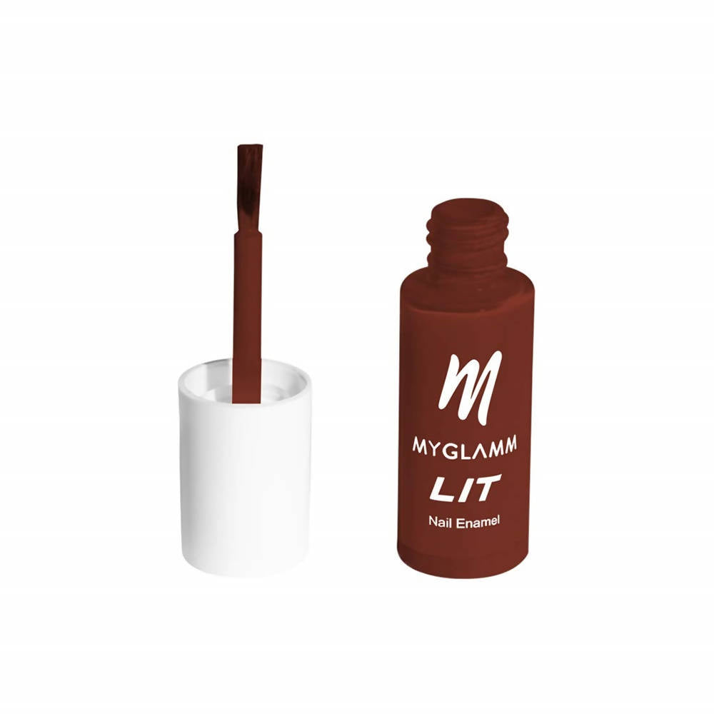 Elevate Your Style with MYGLAMM LIT Nail Enamel - Man Eater - Vibrant Pomegranate Color (7 Ml)