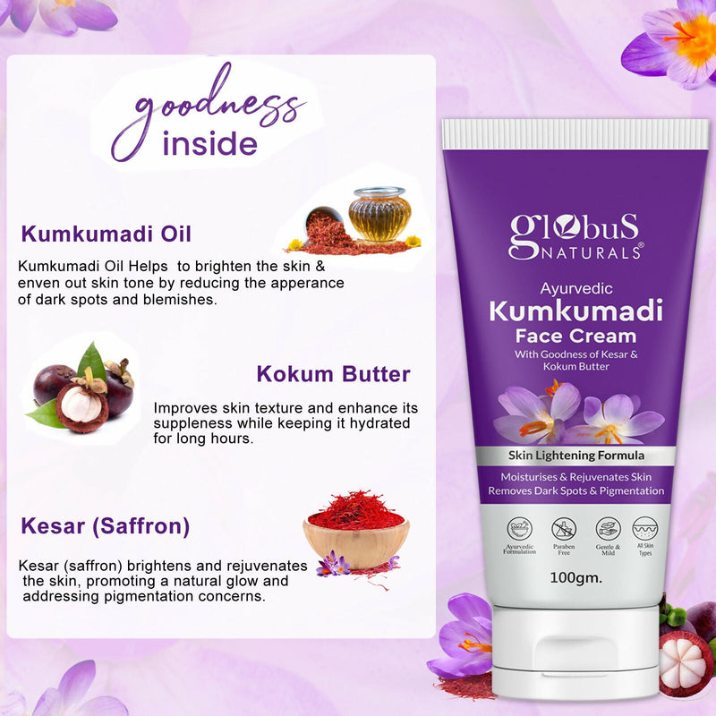Globus Naturals Ayurvedic Kumkumadi Skin Lightening Face Cream
