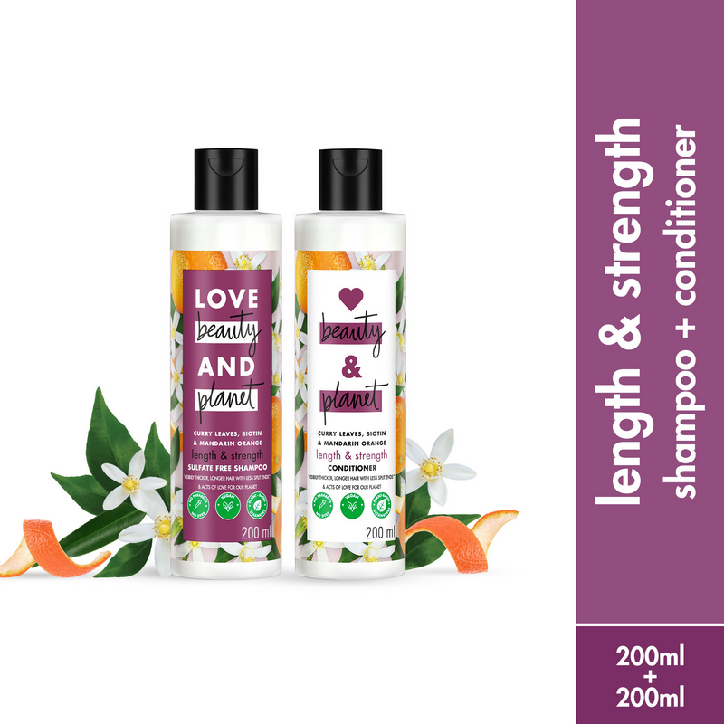 Love Beauty And Planet Curry Leaves Biotin & Mandarin Hair Care Combo