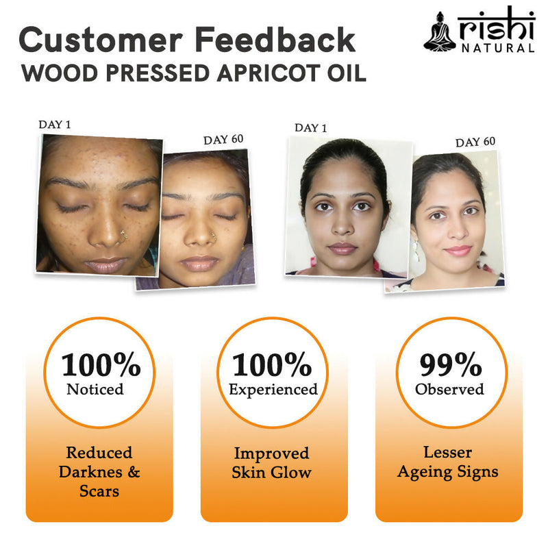Rishi Natural Apricot Oil Wood Pressed 100% Pure