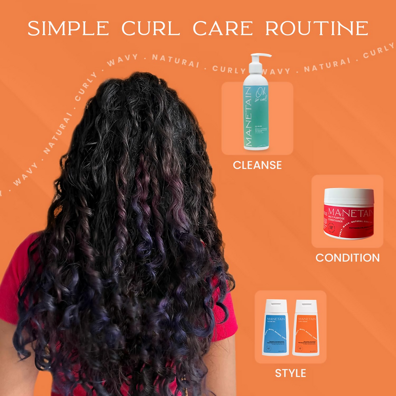 Manetain Curl Cream For Curly, Wavy, Dry & Frizzy Hair