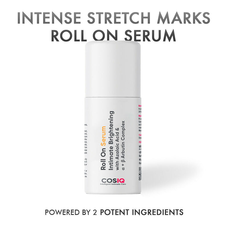 Cos-IQ Intimate Brightening Roll-On Serum, With Azelaic Acid & Alpha + Beta Arbutin Complex