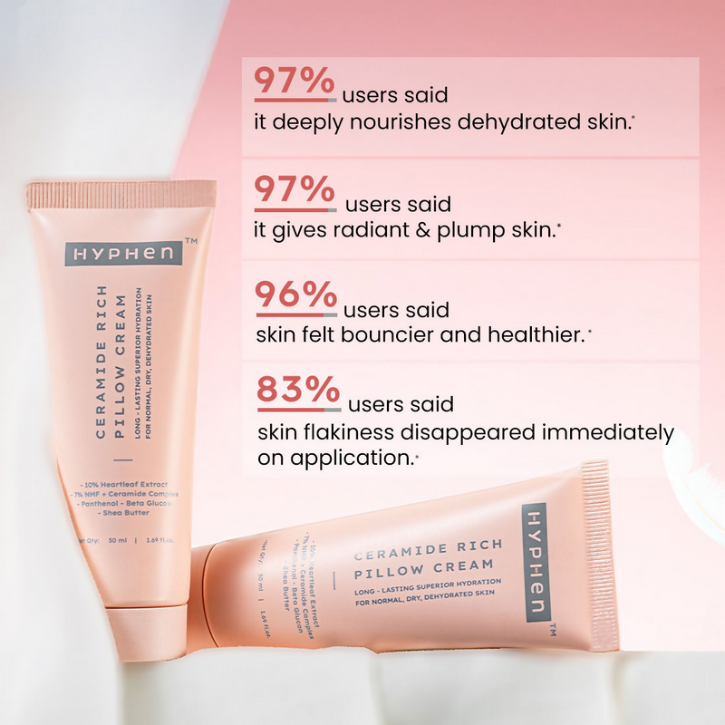 Hyphen By Kriti Sanon 10% Heartleaf & 7% Ceramides-Nmf Face Cream Moisturizer Rich Pillow Cream