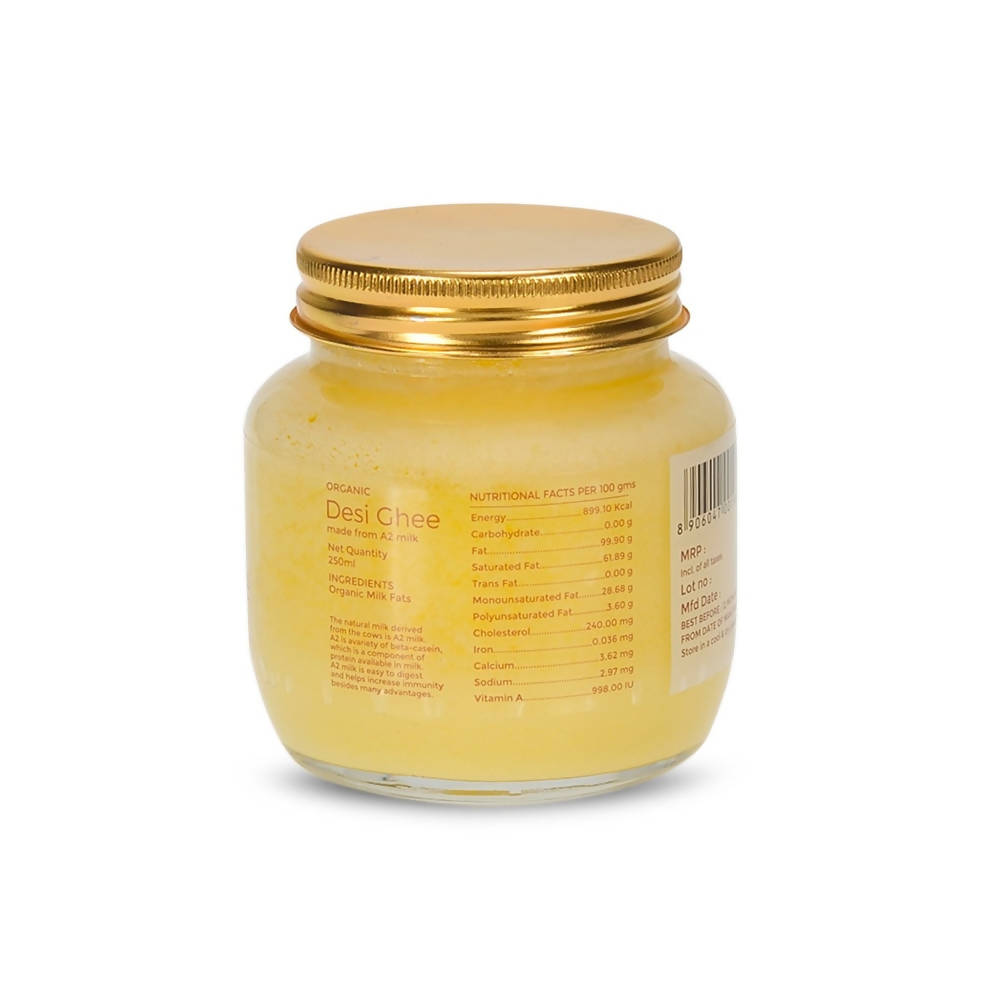 Pure & Sure Organic Desi Ghee | Fresh natutal cow ghee made by Bilona method (Curd Churned) with goodness of health