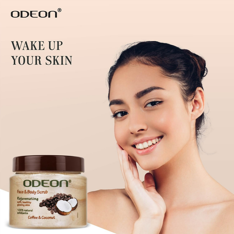 Odeon Coffee & Coconut Scrub Exfoliating Face & Body Scrub For Tan Removal