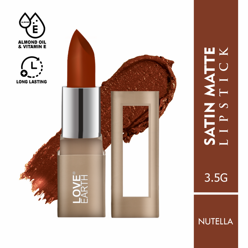 Love Earth Satin Matte Lipstick - Nutella