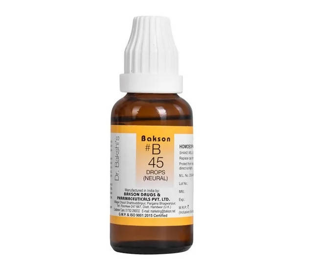 Bakson's Homeopathy B45 Drops - Limited Time Offer