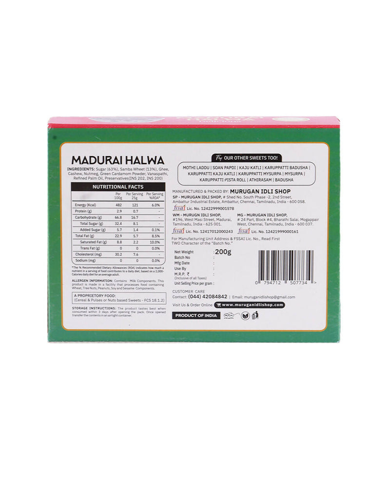 Murugan Idli Madurai Halwa
