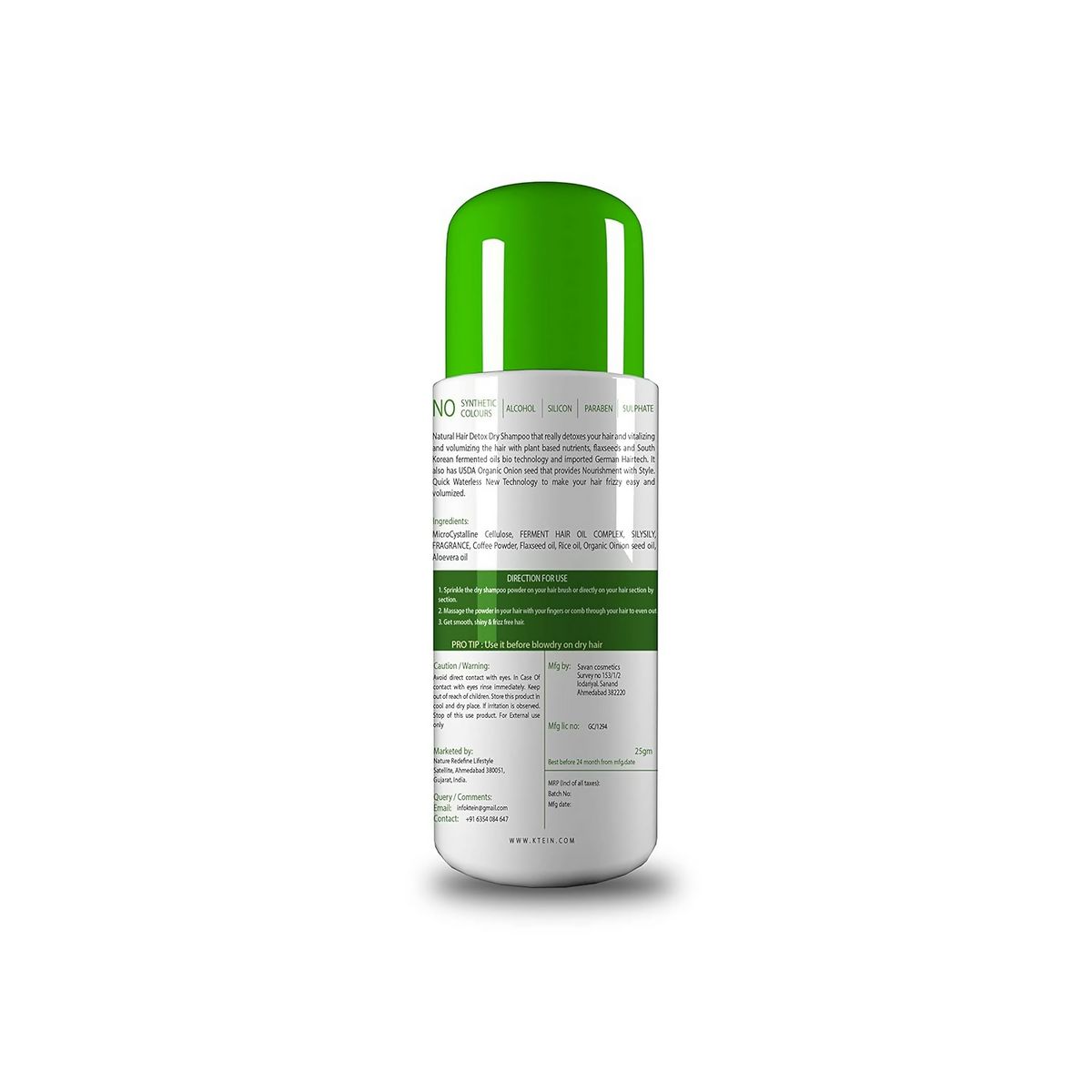 Ktein Natural Detox Dry Shampoo